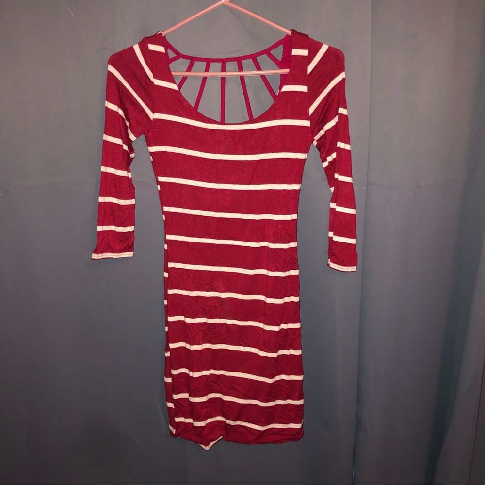 Red mini dress